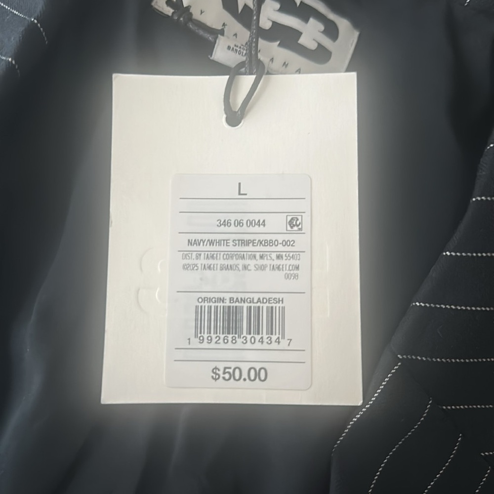 Navy Pinstripe Blazer - Picture 5 of 6